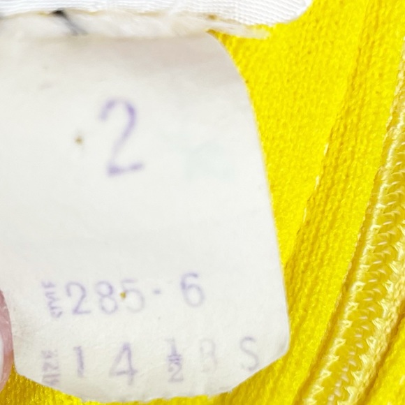 Vintage 60s 70s Puritan Young Forever Yellow Blue Floral Hostess Long Maxi Dress - Picture 8 of 15